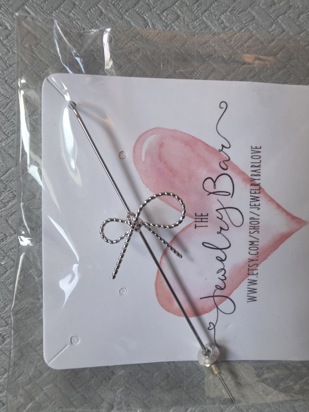 Love Knot Silver Stick Earrings